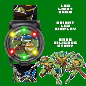 Ninja Turtles Kids' Digital Watch with Pop Open Top/Casing